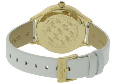Swarovski Octea Nova Quartz White Dial White Leather Strap Watch for Women - 5295337 Buy Now By Swarovski