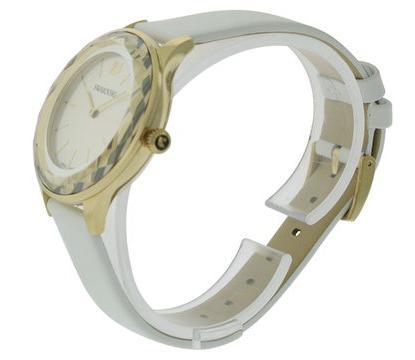 Swarovski Octea Nova Quartz White Dial White Leather Strap Watch for Women - 5295337 Buy Now By Swarovski