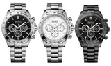 Hugo Boss Ikon Black Dial Silver Steel Strap Watch for Men - 1512965