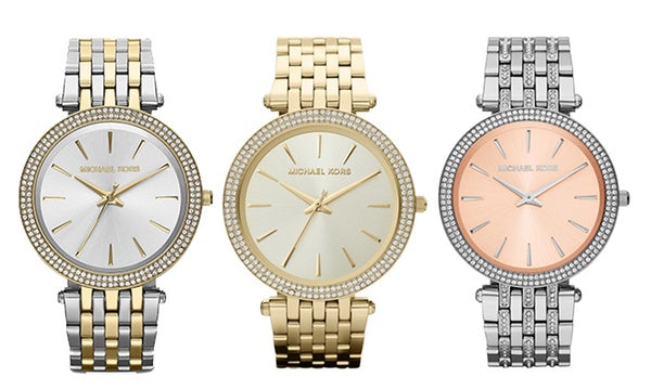 Michael Kors Darci Orange Dial Silver Stainless Steel Strap Watch for Women - MK3218 Buy Now By Michael Kors