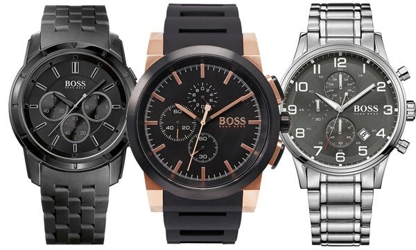 Hugo Boss Aeroliner Black Dial Silver Steel Strap Watch for Men - 1513181 Buy Now By Hugo Boss