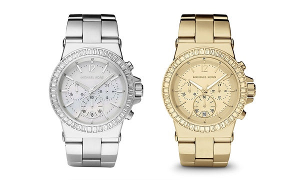 Michael Kors Dylan Glitz Chronograph White Dial Silver Steel Strap Watch For Women - MK5411 Buy Now By Michael Kors