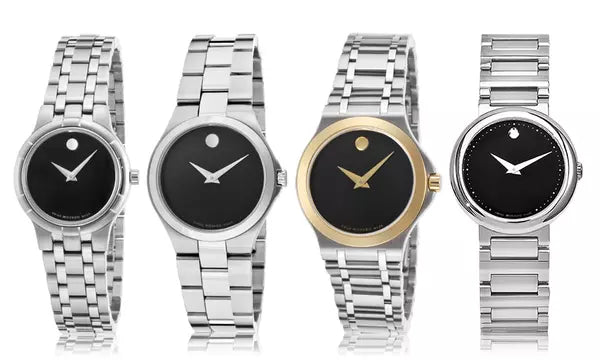 Movado Veturi Quartz Black Dial Silver Steel Strap Watch for Women - 0606338 Buy Now By Movado