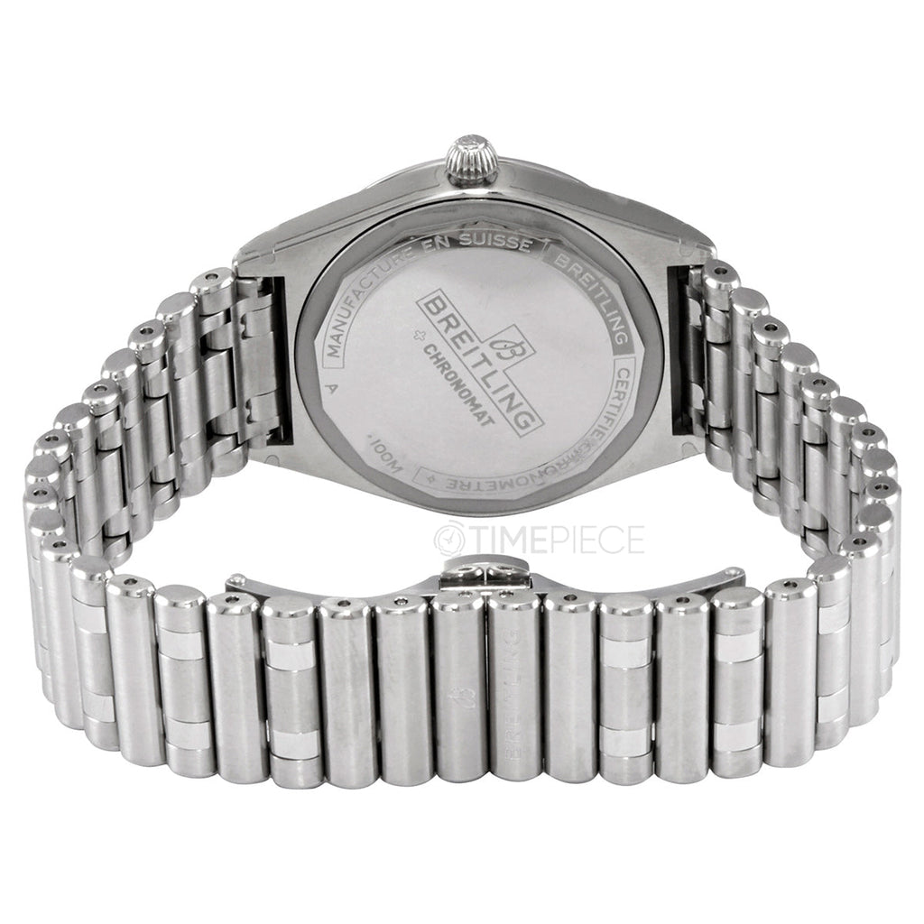 Breitling Chronomat 32 Diamonds Green Dial Silver Steel Strap Watch for Women - A77310101L1A1 Buy Now By Breitling