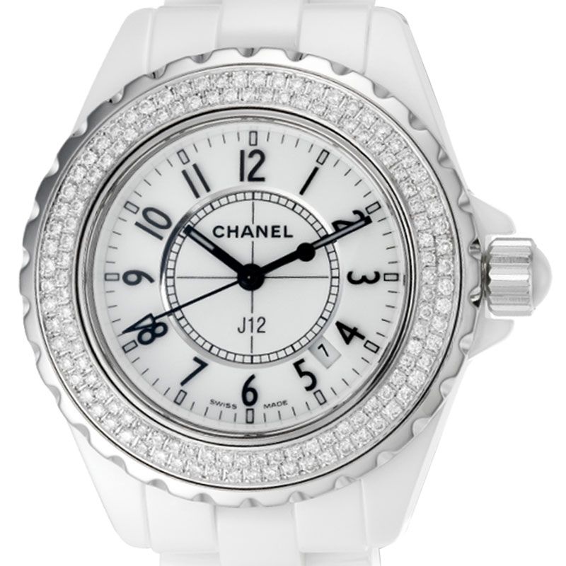 Chanel J12 Ceramic White Dial White Steel Strap Watch for Women - J12 H0968 Buy Now By Chanel