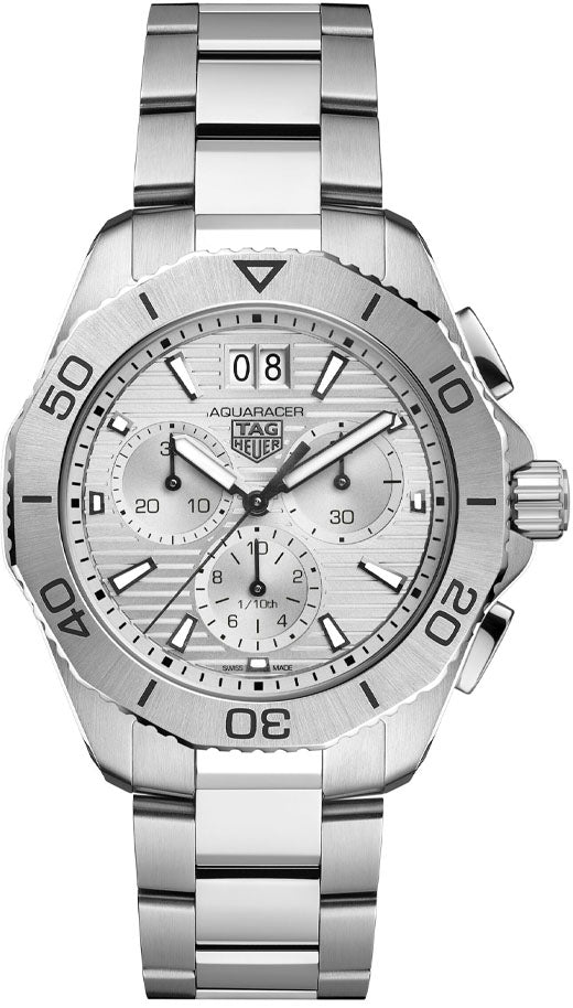 Tag Heuer Aquaracer Professional 200 Date White Dial Silver Steel Strap Watch for Men - CBP1111.BA0627 Buy Now By Tag Heuer