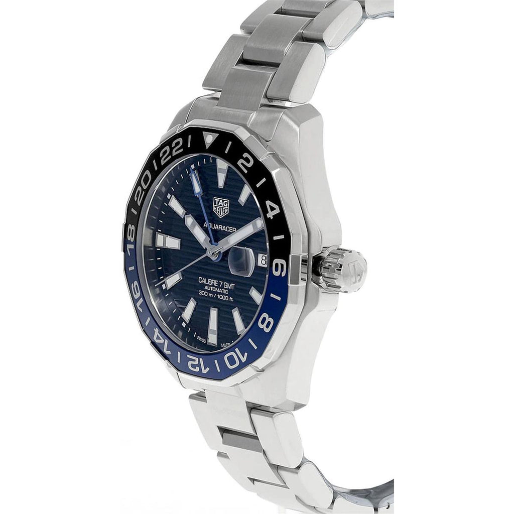Tag Heuer Aquaracer GMT Calibre 6 Automatic Blue Dial Silver Steel Strap Watch for Men - WAY201T.BA0927 Buy Now By Tag Heuer