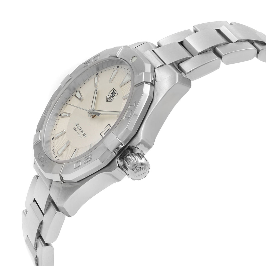 Tag Heuer Aquaracer Quartz White Dial Silver Steel Strap Watch for Men - WAY1111.BA0928 Buy Now By Tag Heuer