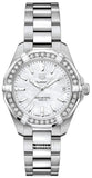 Tag Heuer Aquaracer Diamonds Mother of Pearl Dial Silver Steel Strap Watch for Women - WBD1313.BA0740 Buy Now By Tag Heuer