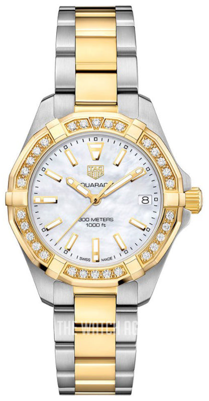 Tag Heuer Aquaracer Diamonds Mother of Pearl Dial Two Tone Steel Strap Watch for Women - WBD1321.BB0320 Buy Now By Tag Heuer