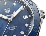 Tag Heuer Aquaracer Diamonds Blue Dial Silver Steel Strap Watch for Women - WAY131L.BA0748 Buy Now By Tag Heuer