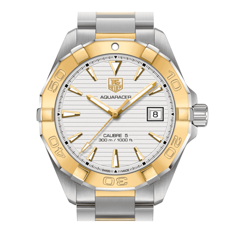 Tag Heuer Aquaracer Automatic White Dial Two Tone Steel Strap Watch for Men - WAY2151.BD0912 Buy Now By Tag Heuer