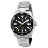 Tag Heuer Aquaracer Caliber 5 Black Dial Silver Steel Strap Watch for Men - WAY201A .BA0927 Buy Now By Tag Heuer