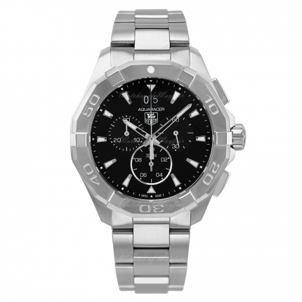 Tag Heuer Aquaracer Chronograph Black Dial Silver Steel Strap Watch for Men - CAY1110.BA0927 Buy Now By Tag Heuer
