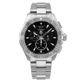 Tag Heuer Aquaracer Chronograph Black Dial Silver Steel Strap Watch for Men - CAY1110.BA0927 Buy Now By Tag Heuer