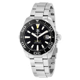 Tag Heuer Aquaracer Automatic Black Dial Silver Steel Strap Watch for Men - WAY211A.BA0928 Buy Now By Tag Heuer
