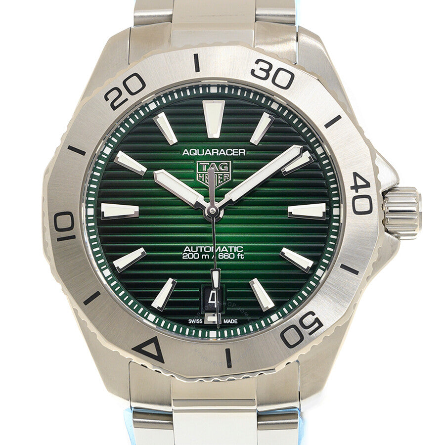 Tag Heuer Aquaracer Professional 200 Automatic Green Dial Silver Steel Strap Watch for Men - WBP2115.BA0627 Buy Now By Tag Heuer