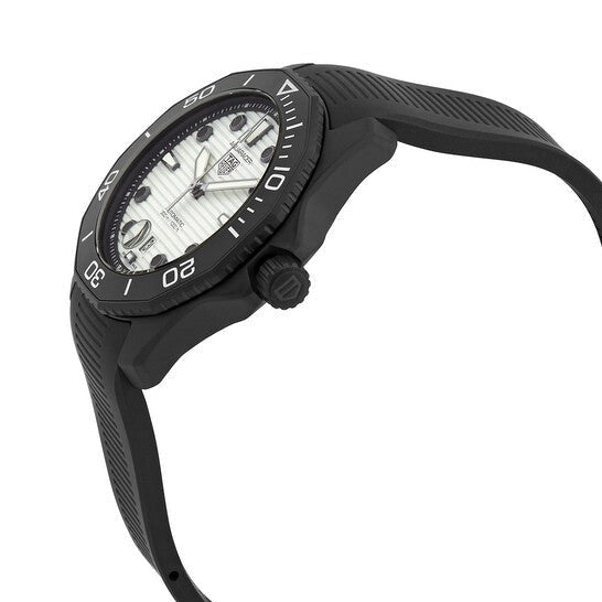 Tag Heuer Aquaracer Professional 300 Automatic White Dial Black Rubber Strap Watch for Men - WBP201D.FT6197 Buy Now By Tag Heuer