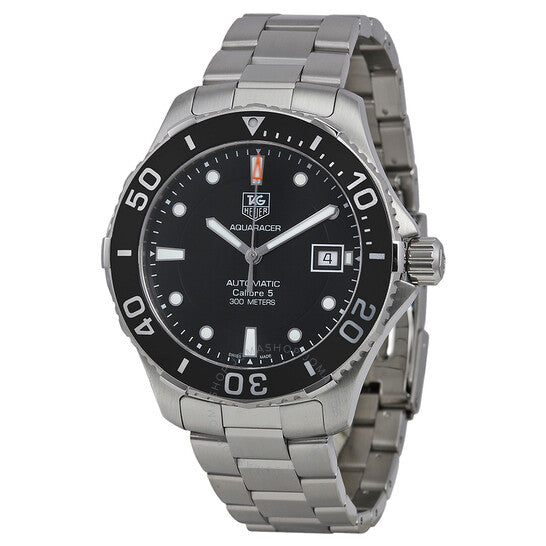 Tag Heuer Aquaracer Automatic Caliber 5 Black Dial Silver Steel Strap Watch for Men - WAN2110.BA0822 Buy Now By Tag Heuer