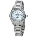 Tag Heuer Aquaracer Diamonds Mother of Pearl Dial Silver Steel Strap Watch for Women - WBD1313.BA0740 Buy Now By Tag Heuer