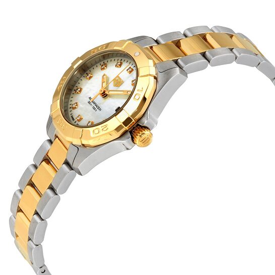 Tag Heuer Aquaracer Diamonds Mother of Pearl Dial Two Tone Steel Strap Watch for Men - WBD1422.BB0321 Buy Now By Tag Heuer