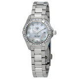 Tag Heuer Aquaracer Diamonds Mother of Pearl White Dial Silver Steel Strap Watch for Women - WBD1413.BA0741 Buy Now By Tag Heuer