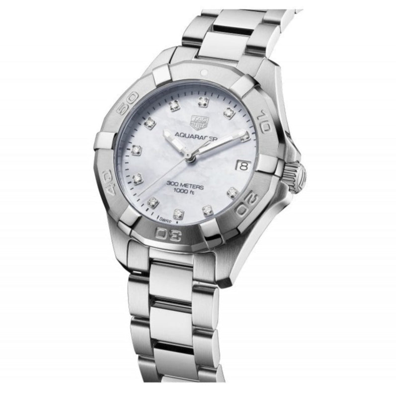 Tag Heuer Aquaracer White Mother of Pearl Dial Watch for Women - WBD1314.BA0740 Buy Now By Tag Heuer