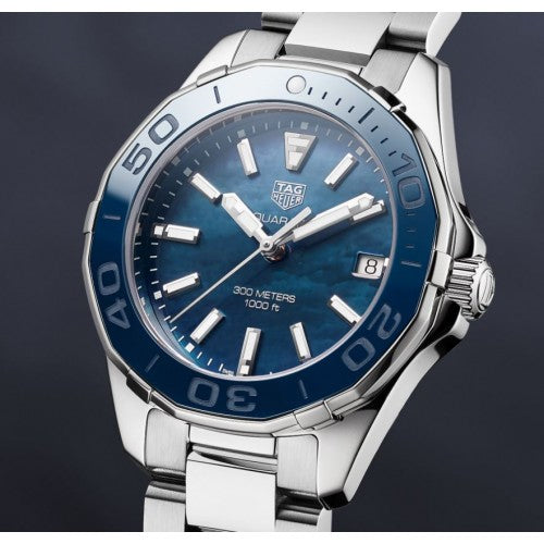 Tag Heuer Aquaracer Blue Dial Silver Steel Strap Watch for Women - WAY131S.BA0748 Buy Now By Tag Heuer