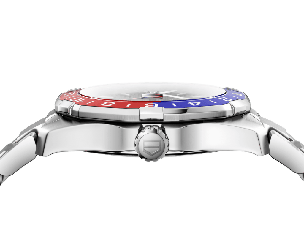 Tag Heuer Aquaracer GMT Caliber 7 Pepsi Black Dial Silver Steel Strap Watch for Men - WAY201F.BA0927 Buy Now By Tag Heuer