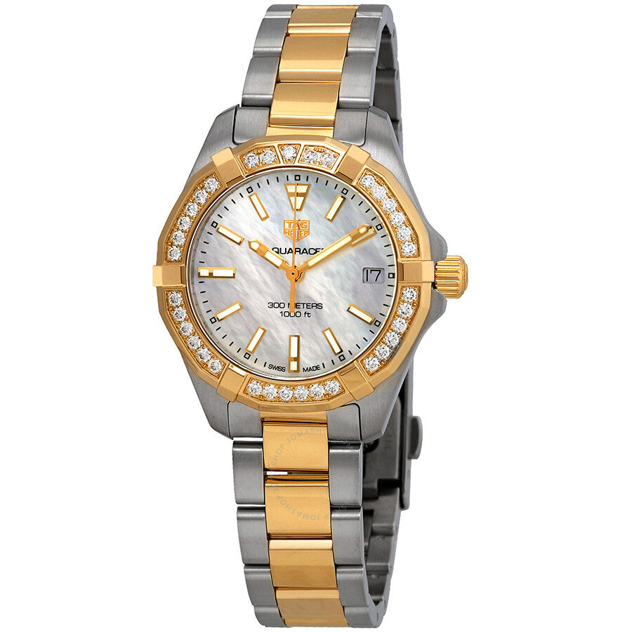 Tag Heuer Aquaracer Diamonds Mother of Pearl Dial Two Tone Steel Strap Watch for Women - WBD1321.BB0320 Buy Now By Tag Heuer