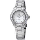 Tag Heuer Aquaracer Diamonds Mother of Pearl White Dial Silver Steel Strap Watch for Women - WBD131C.BA0748 Buy Now By Tag Heuer