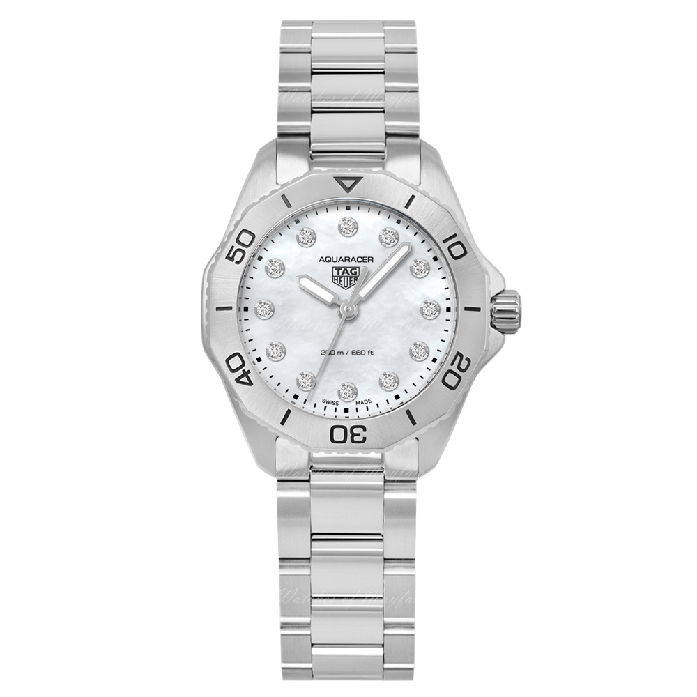 Tag Heuer Aquaracer Professional 200 Quartz Diamond Mother of Pearl Dial Silver Steel Strap Watch for Women - WBP1416.BA0622 Buy Now By Tag Heuer
