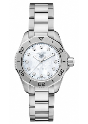 Tag Heuer Aquaracer Professional 200 Quartz Diamond Mother of Pearl Dial Silver Steel Strap Watch for Women - WBP1416.BA0622 Buy Now By Tag Heuer