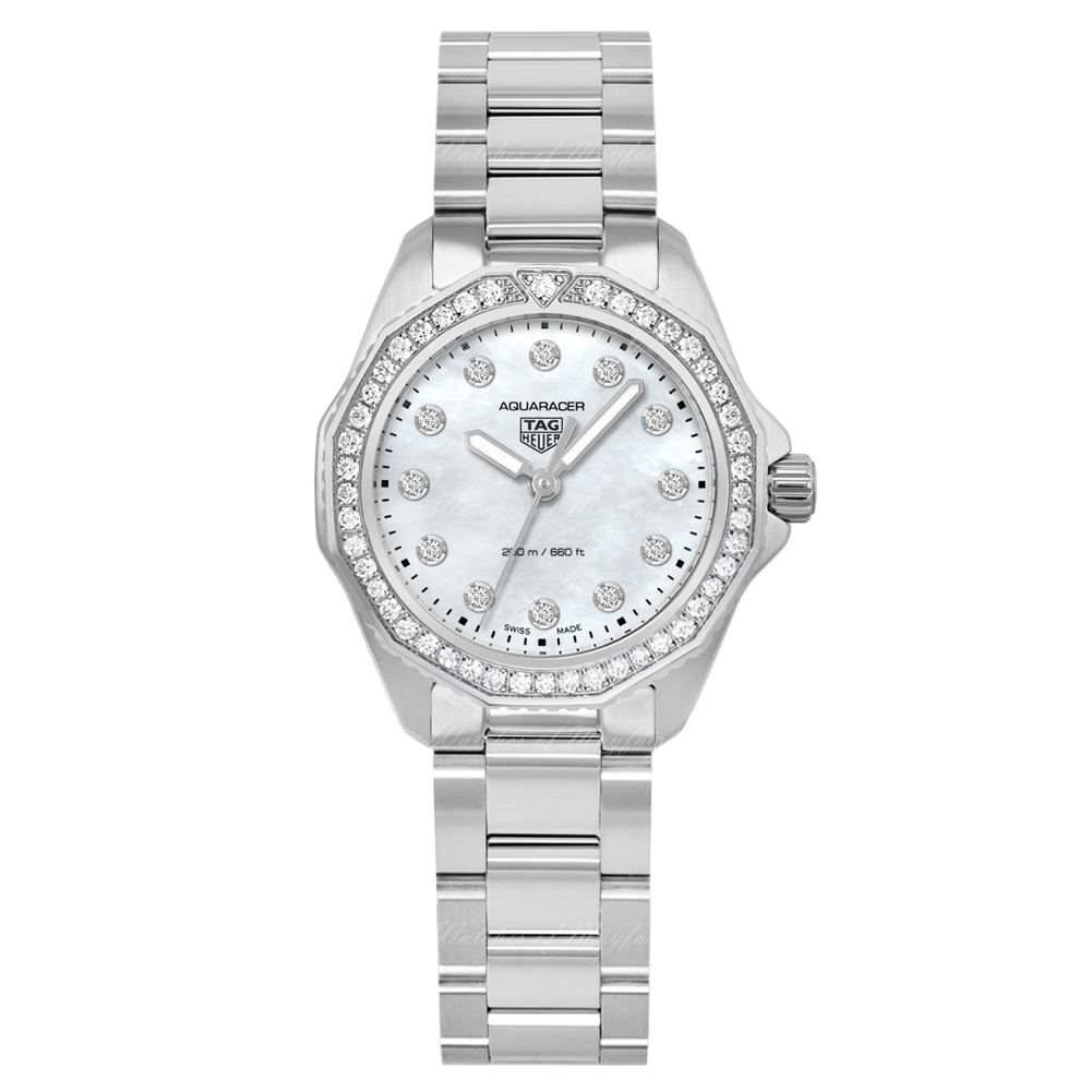 Tag Heuer Aquaracer Professional 200 Quartz Diamond Mother of Pearl Dial Silver Steel Strap Watch for Women - WBP1417.BA0622 Buy Now By Tag Heuer