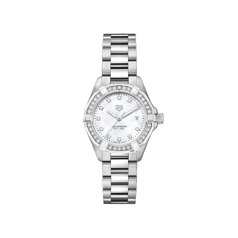 Tag Heuer Aquaracer Professional 200 Quartz Diamond Mother of Pearl Dial Silver Steel Strap Watch for Women - WBP1417.BA0622 Buy Now By Tag Heuer