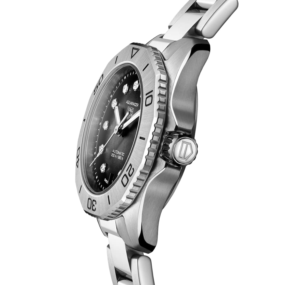 Tag Heuer Aquaracer Professional 200 Automatic Black Dial Silver Steel Strap Watch for Men - WBP2410.BA0622 Buy Now By Tag Heuer