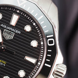 Tag Heuer Aquaracer Professional 300 Automatic Black Dial Silver Steel Strap Watch for Men - WBP201A.BA0632 Buy Now By Tag Heuer