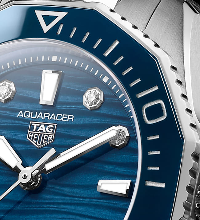 Tag Heuer Aquaracer Professional 300 Automatic Diamonds Blue Dial Silver Steel Strap Watch for Women - WBP231B.BA0618 Buy Now By Tag Heuer