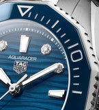 Tag Heuer Aquaracer Professional 300 Automatic Diamonds Blue Dial Silver Steel Strap Watch for Women - WBP231B.BA0618 Buy Now By Tag Heuer