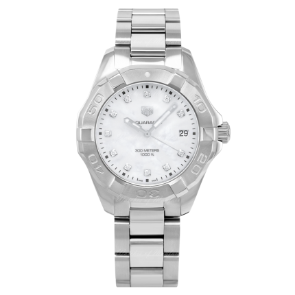 Tag Heuer Aquaracer Diamonds Mother of Pearl Dial Silver Steel Strap Watch for Women - WBD131B.BA0748 Buy Now By Tag Heuer