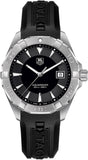 Tag Heuer Aquaracer Quartz Black Dial Black Rubber Strap Watch for Men - WAY1110.FT8021 Buy Now By Tag Heuer