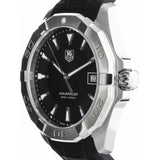 Tag Heuer Aquaracer Quartz Black Dial Black Rubber Strap Watch for Men - WAY1110.FT8021 Buy Now By Tag Heuer