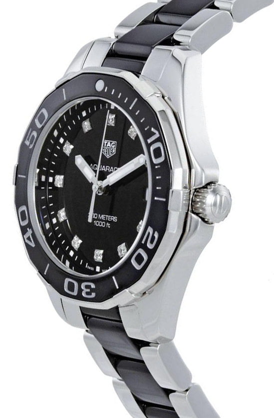 Tag Heuer Aquaracer Quartz Black Dial Two Tone Steel Strap Watch for Women - WAY131C.BA0913 Buy Now By Tag Heuer
