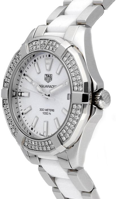 Tag Heuer Aquaracer Diamonds White Dial Two Tone Steel Strap Watch for Women - WAY131F.BA0914 Buy Now By Tag Heuer