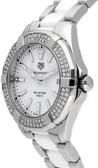 Tag Heuer Aquaracer Diamonds White Dial Two Tone Steel Strap Watch for Women - WAY131F.BA0914 Buy Now By Tag Heuer