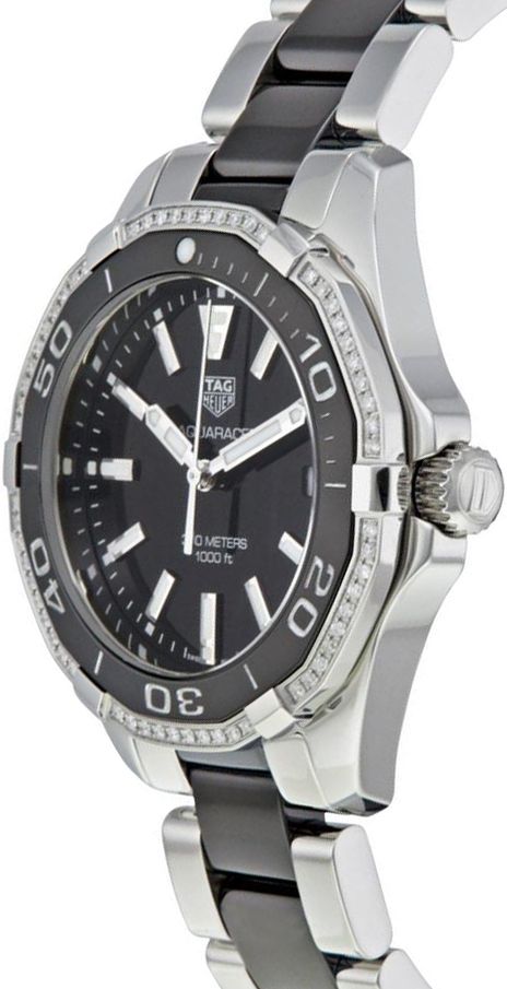 Tag Heuer Aquaracer Quartz Diamonds Black Dial Two Tone Steel Strap Watch for Women - WAY131G.BA0913 Buy Now By Tag Heuer