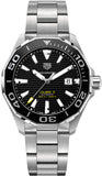 Tag Heuer Aquaracer Caliber 5 Black Dial Silver Steel Strap Watch for Men - WAY201A .BA0927 Buy Now By Tag Heuer