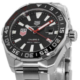 Tag Heuer Aquaracer Automatic Match Timer Black Dial Silver Steel Strap Watch for Men - WAY201G.BA0927 Buy Now By Tag Heuer