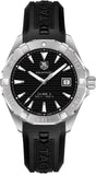 Tag Heuer Aquaracer Automatic Caliber 5 Black Dial Black Rubber Strap Watch for Men - WAY2110.FT8021 Buy Now By Tag Heuer