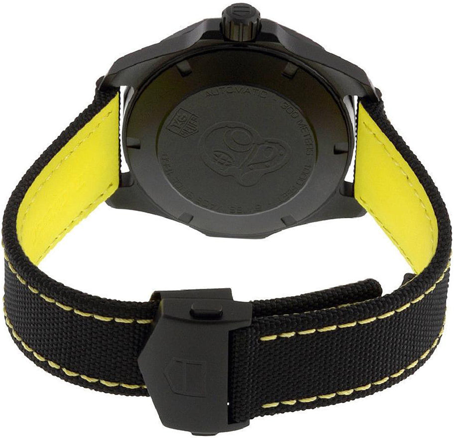 Tag Heuer Aquaracer Calibre 5 Automatic Black Dial Black Nylon Strap Watch for Men - WAY218A.FC6362 Buy Now By Tag Heuer